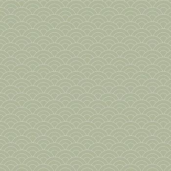 Zelená vliesová tapeta na zeď, obloukový vzor 6506-3, Batabasta, ICH Wallcoverings