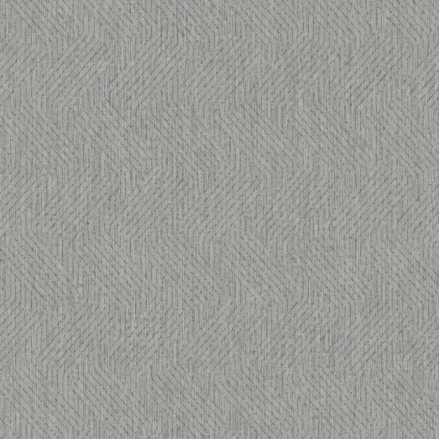 Šedo-stříbrná vliesová tapeta s grafickým retro vzorem, M35919, Couleurs 2, Ugépa