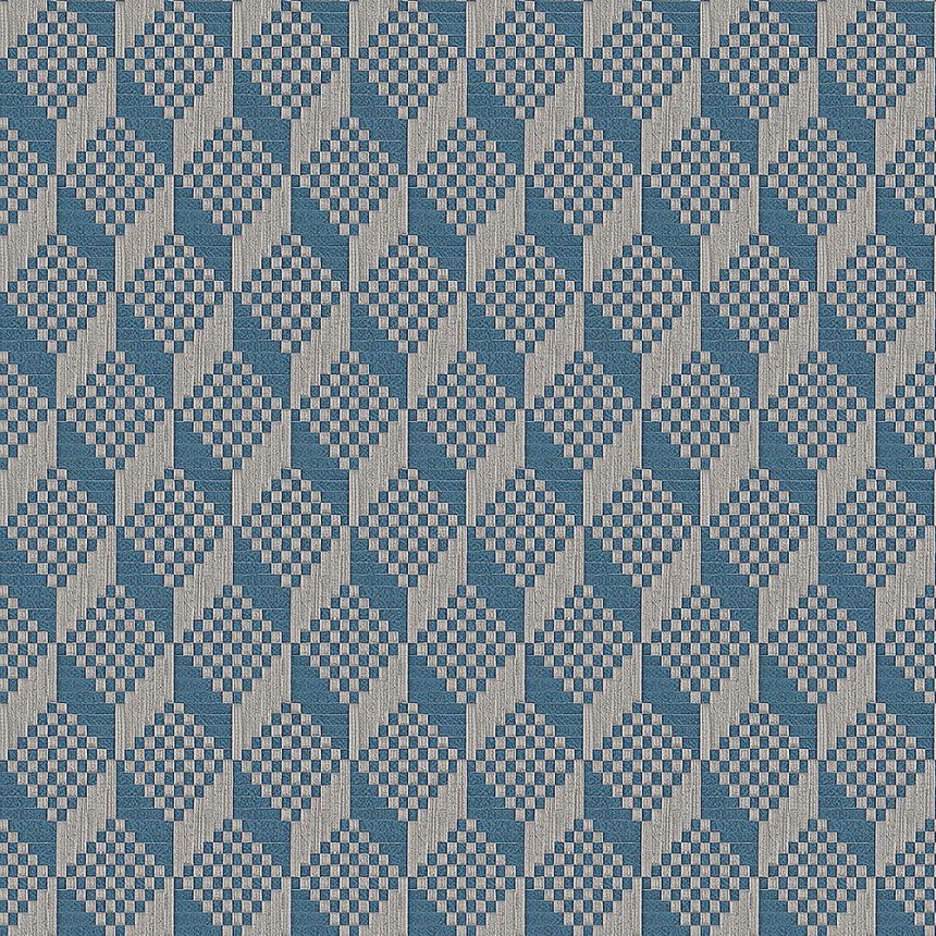 Luxusní šedo-modrá vliesová 3d tapeta na zeď GR322306, Grace, Design ID
