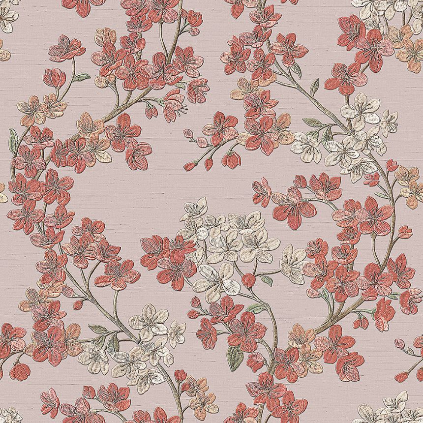Luxusní růžová vliesová tapeta na zeď květiny GR322204, Grace, Design ID