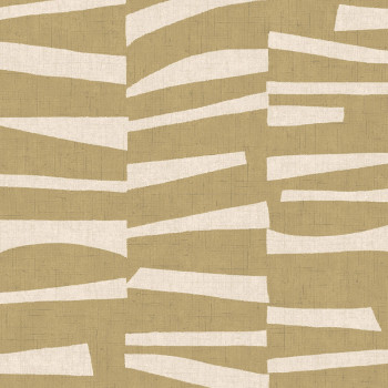 Okrová vliesová tapeta s geometrickým retro vzorem, 318024, Twist, Eijffinger