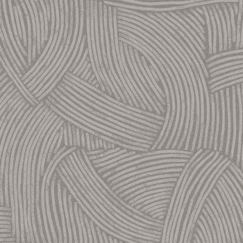 Šedá vliesová tapeta s grafickým etno vzorem, 318015, Twist, Eijffinger
