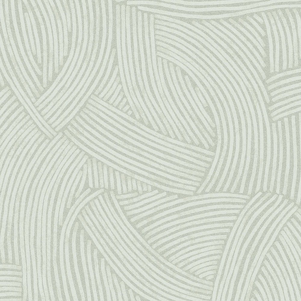 Šedozelená vliesová tapeta s grafickým etno vzorem, 318014, Twist, Eijffinger