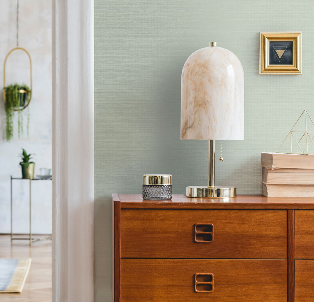 Vliesová tapeta na zeď, zeleno-stříbrná, textilní struktura, 115712, Refine, Opulence, Indulgence, Graham & Brown Boutique