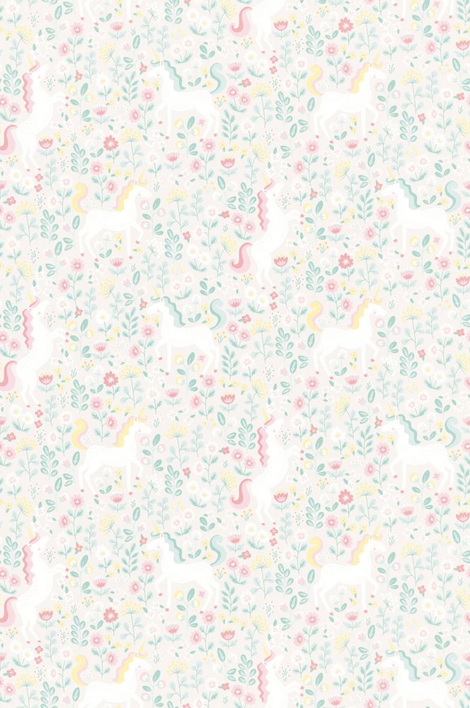 Dětská obrazová vliesová tapeta s jednorožci, 399111, 186 x 280 cm, Mini Me, Eijffinger