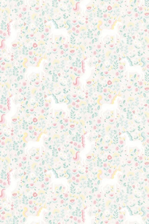 Dětská obrazová vliesová tapeta s jednorožci, 399111, 186 x 280 cm, Mini Me, Eijffinger