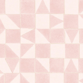 Geometrická růžová vliesová tapeta na zeď 399091, Mini Me, Eijffinger