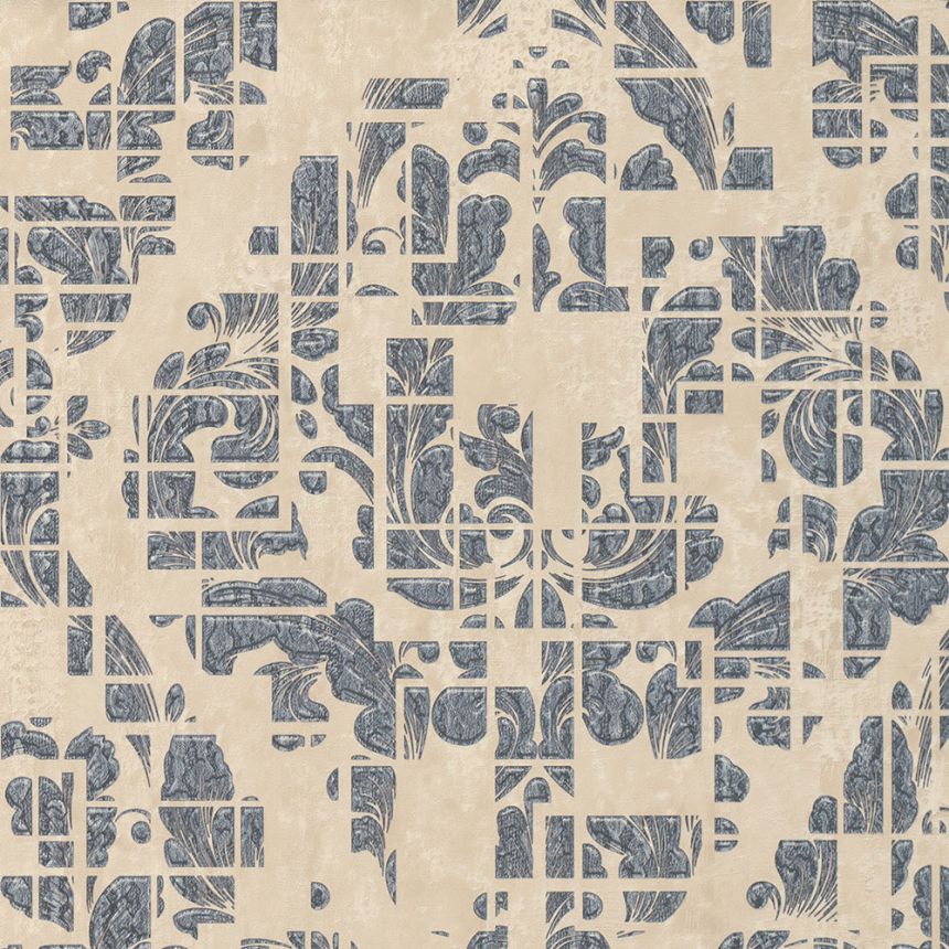 Béžová vliesová zámecká tapeta, Ornamenty, 28704, Kaleido, Limonta