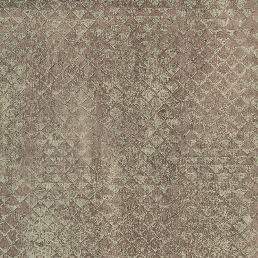 Hnědá vliesová geometrická tapeta, 28608, Kaleido, Limonta