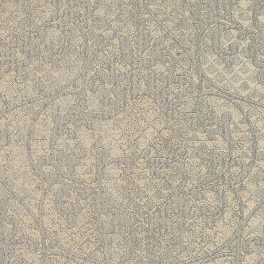 Hnědá vliesová zámecká tapeta, Ornamenty, 28516, Kaleido, Limonta