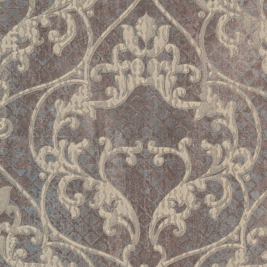 Hnědá vliesová zámecká tapeta, Ornamenty, 28504, Kaleido, Limonta