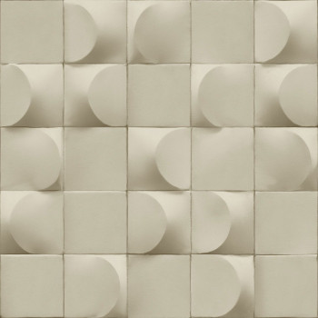 Geometrická strukturovaná krémová 3D tapeta na zeď, AF24523, Affinity, Decoprint