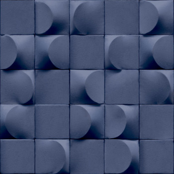 Geometrická strukturovaná modrá 3D tapeta na zeď, AF24520, Affinity, Decoprint