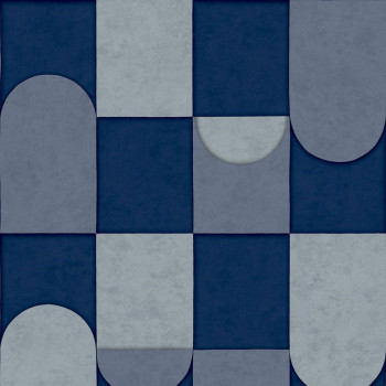 Geometrická vliesová tapeta na zeď modrá, AF24552, Affinity, Decoprint