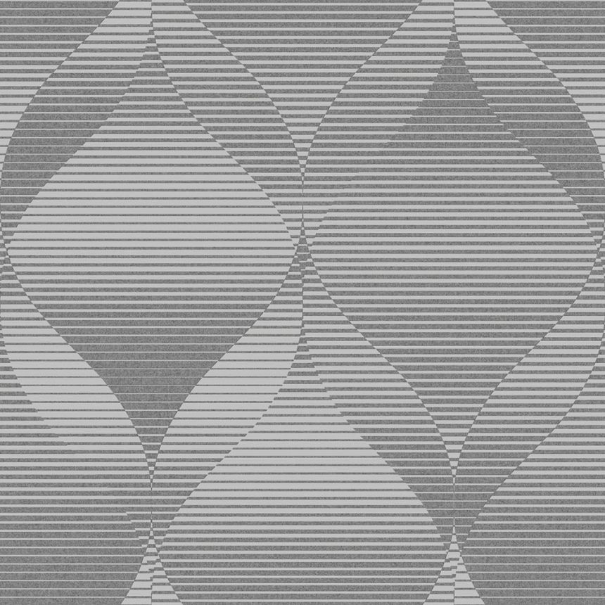 Geometrická vliesová tapeta na zeď šedá, AF24574, Affinity, Decoprint