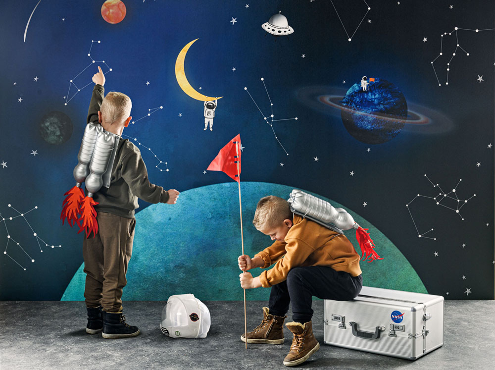 Luxusní vliesová dětská obrazová tapeta Vesmír 300438DG, 400 x 280cm, Doodleedo, BN Walls