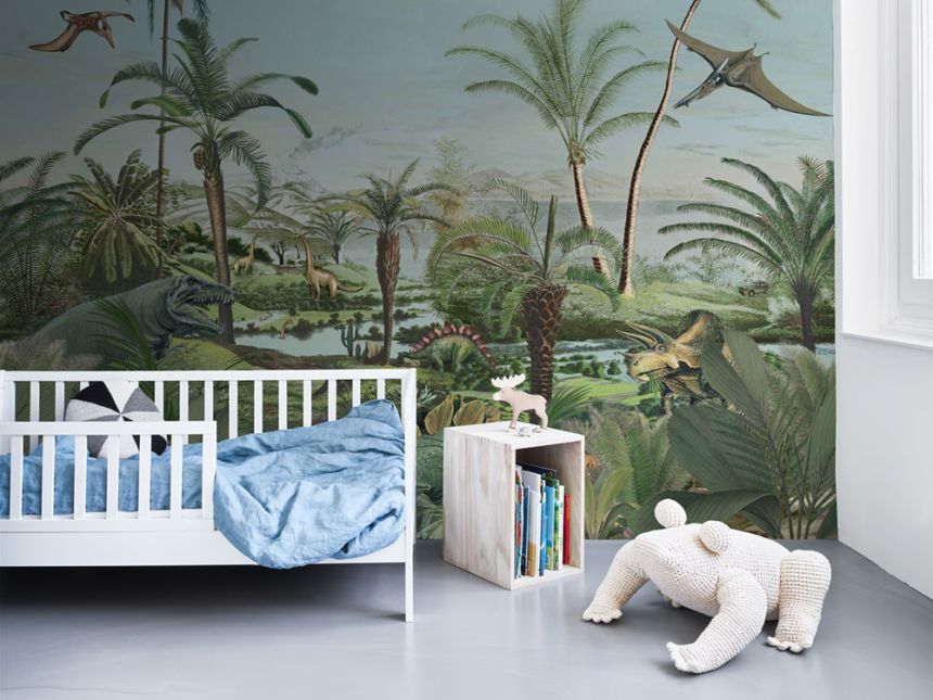 Luxusní vliesová dětská fototapeta Dinosauři 300437DG, 300 x 280cm, Doodleedo, BN Walls