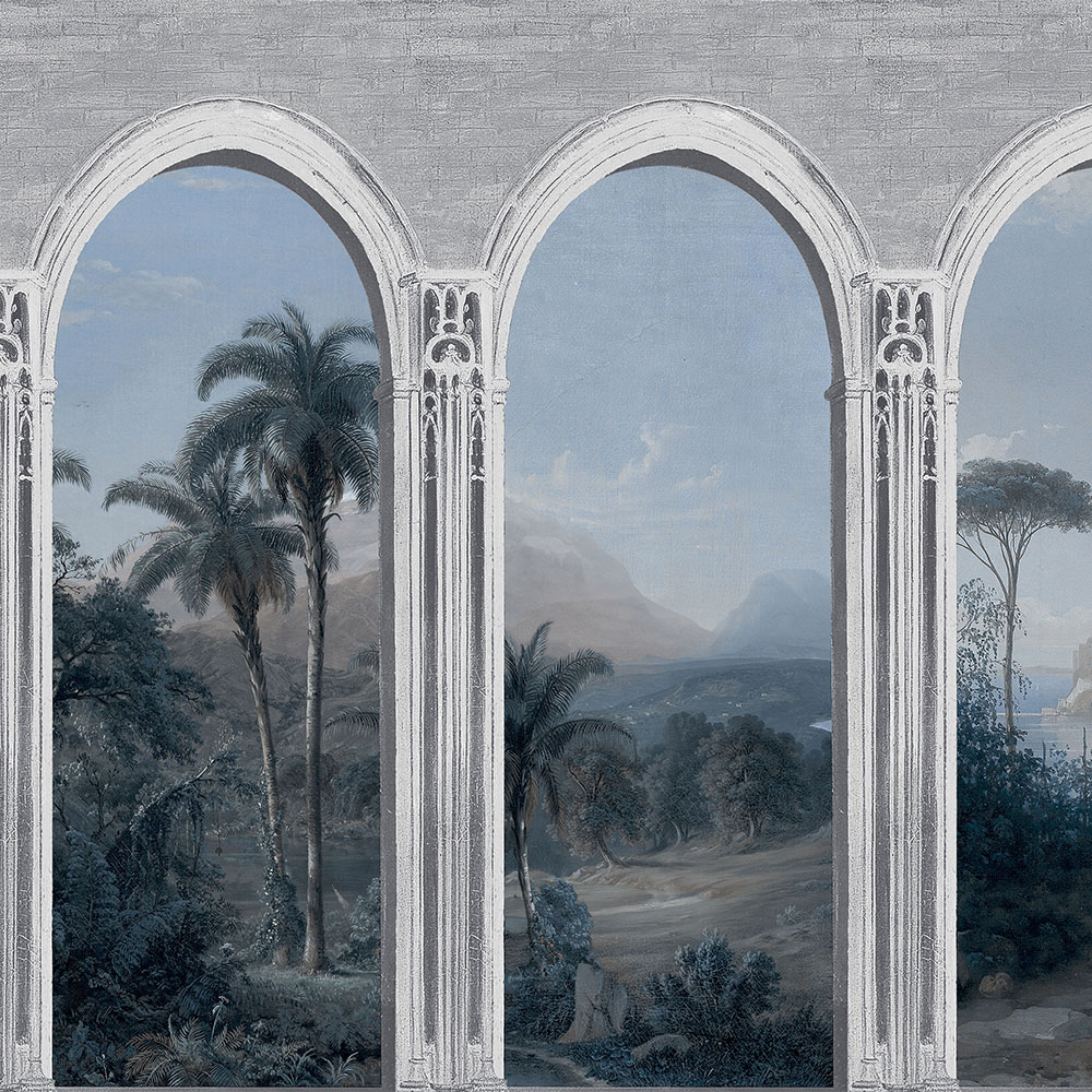 Šedá vliesová tapeta na zeď, Podloubí, M59299D, Adéle, Ugépa