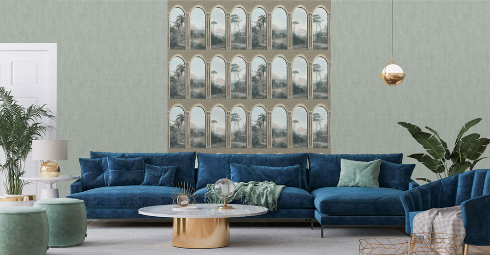 Šedá vliesová tapeta na zeď, Podloubí, M59297D, Adéle, Ugépa