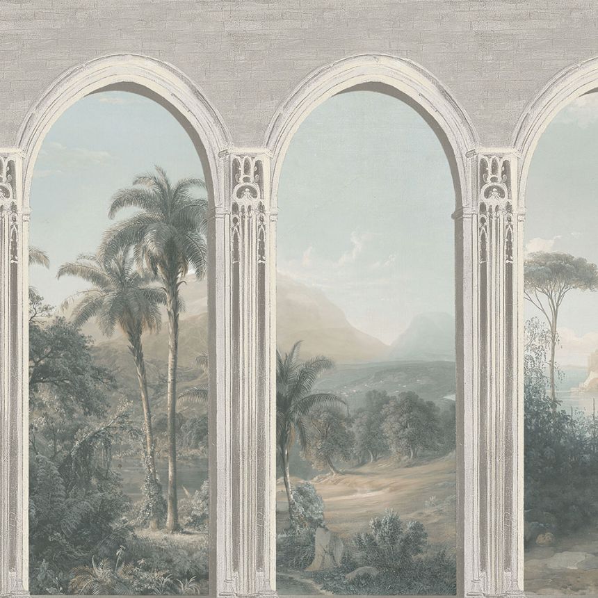 Šedá vliesová tapeta na zeď, Podloubí, M59297D, Adéle, Ugépa