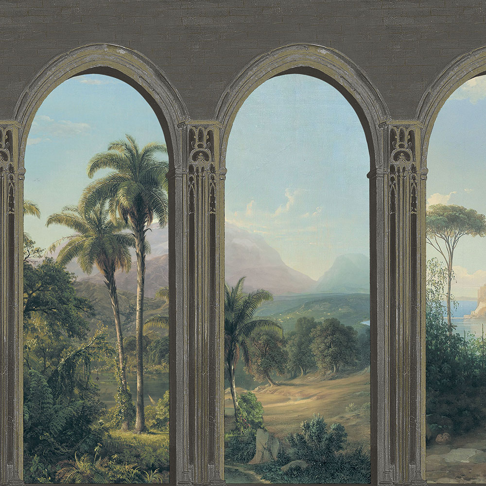 Hnědá vliesová tapeta na zeď, Podloubí, M59289D, Adéle, Ugépa