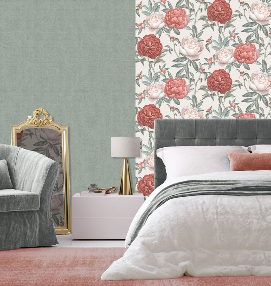 Bílá vliesová tapeta na zeď, Květy, M57390D, Adéle, Ugépa