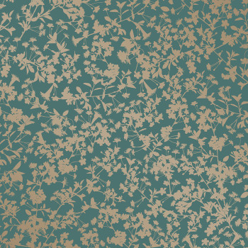 Zelená vliesová tapeta na zeď, Květy, M52424, Adéle, Ugépa