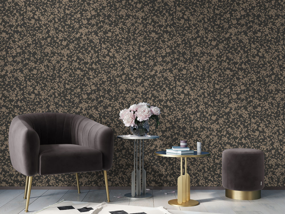 Růžová vliesová tapeta na zeď, Květy, M52403, Adéle, Ugépa