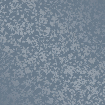Modrá vliesová tapeta na zeď, Květy, M52401, Adéle, Ugépa