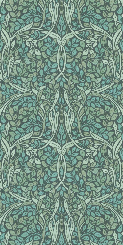 Vliesová obrazová tapeta 392572, Swirling Leaves, Spring, 150 x 300 cm, Carmen, Eijffinger