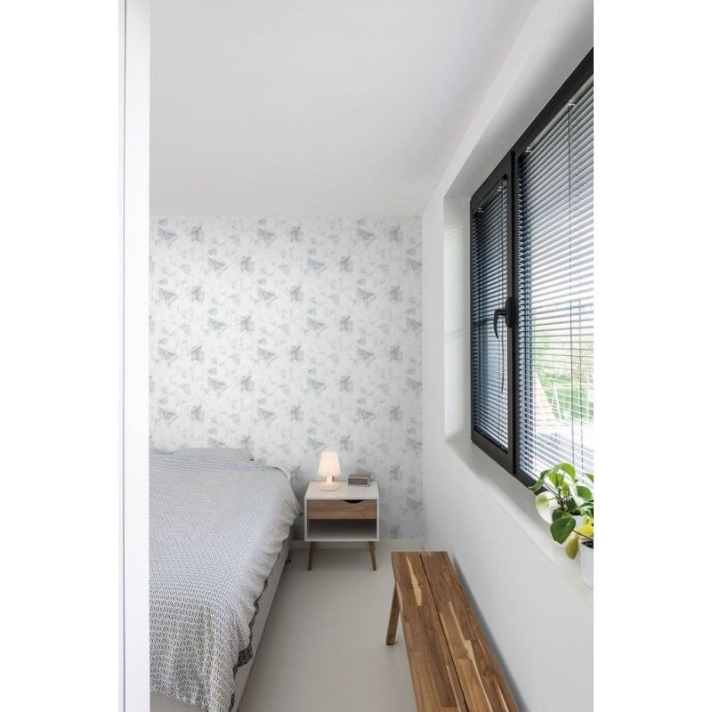 Štuková bílo-šedá vliesová tapeta A48501, Vavex 2024