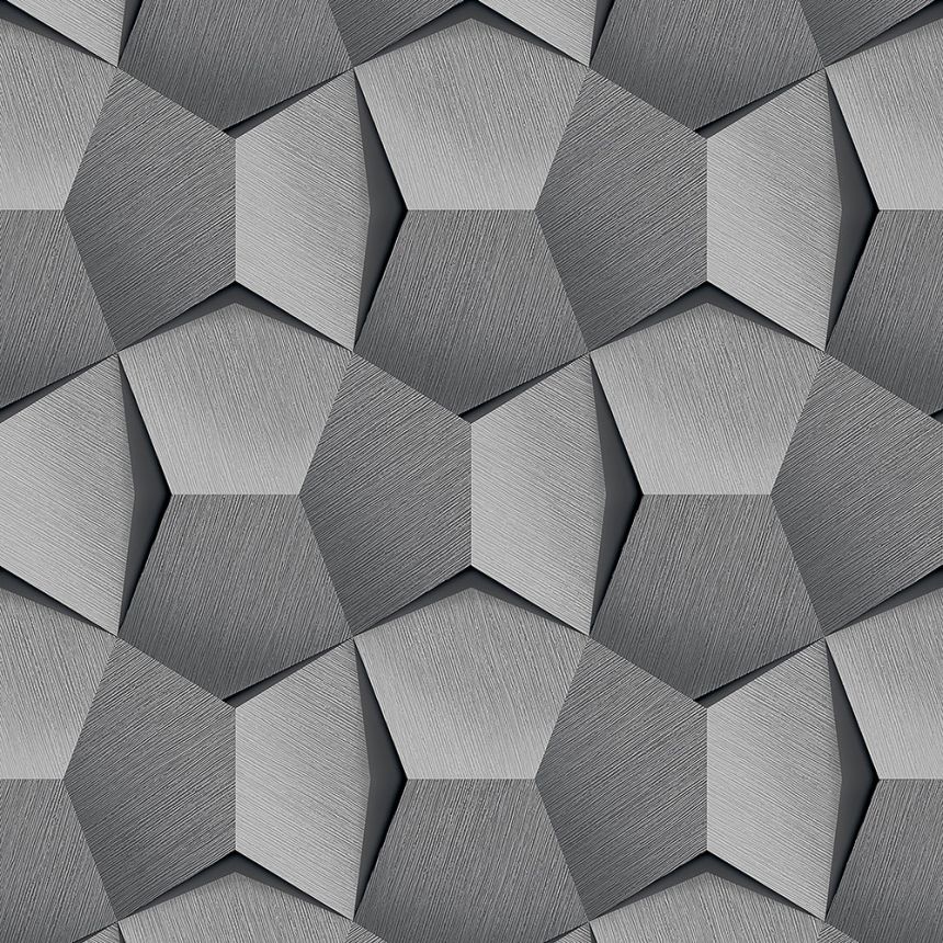 Geometrická šedá vliesová 3d tapeta na zeď A54601, Vavex 2024