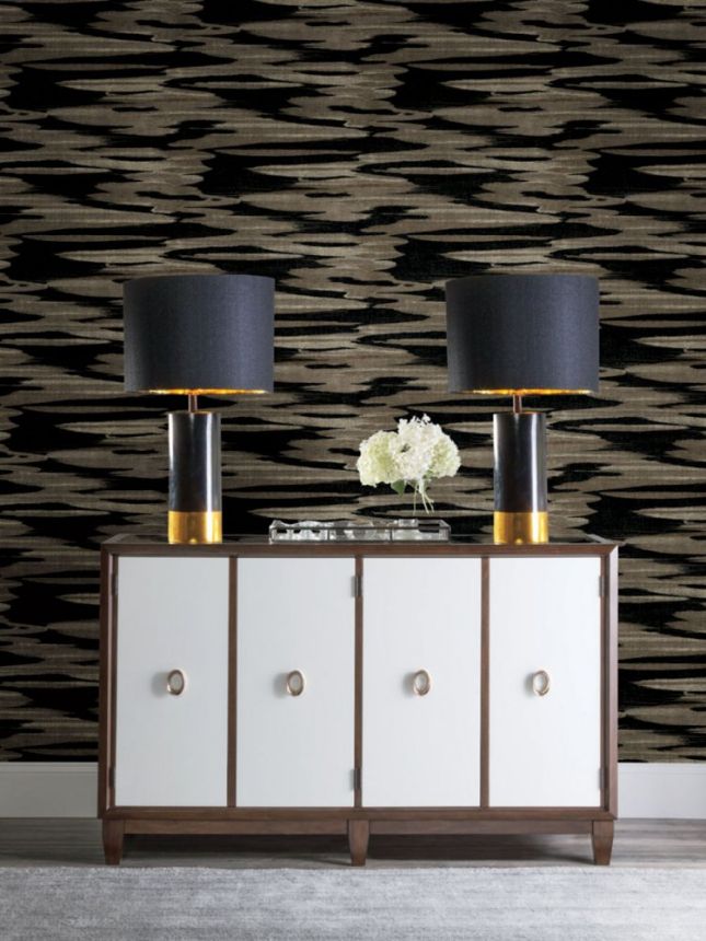 Hnědo-zlatá vliesová tapeta, mraky, oblaka DD3825, Dazzling Dimensions 2, York