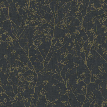 Černá vliesová tapeta se zlatými větvičkami DD3811, Dazzling Dimensions 2, York