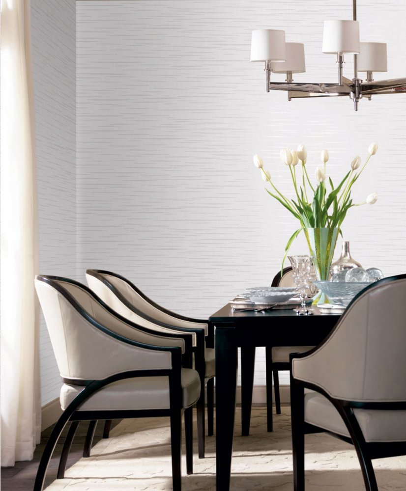 Šedo-bílá vliesová tapeta, stříbrné pruhy DD3763, Dazzling Dimensions 2, York