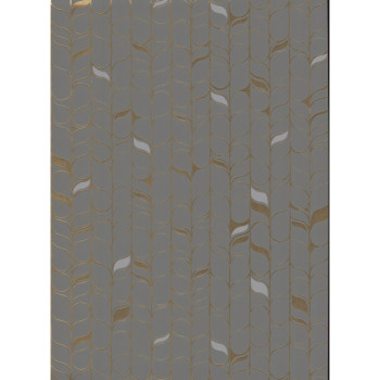 Šedozlatá vliesová tapeta na zeď, listy OS4203, Modern Nature II, York