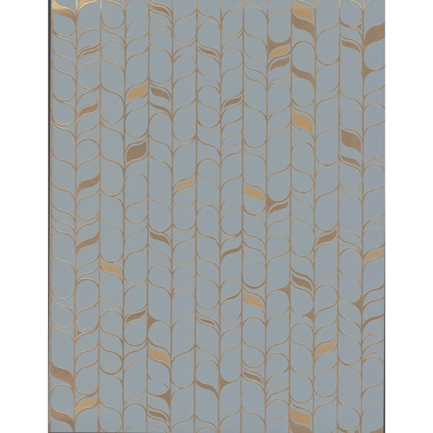 Modrozlatá vliesová tapeta na zeď, listy OS4202, Modern Nature II, York