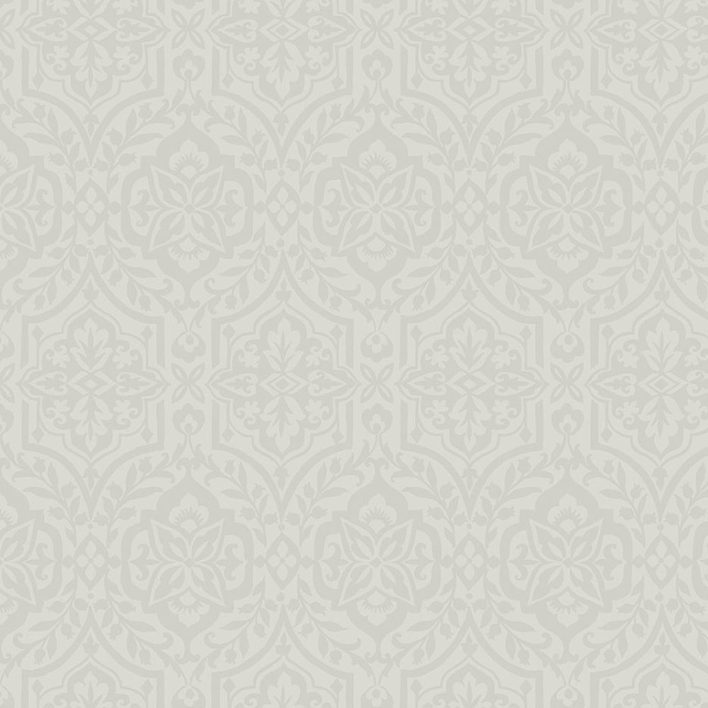 Šedobílá předklížená zámecká tapeta na zeď DM5036, Damask, York
