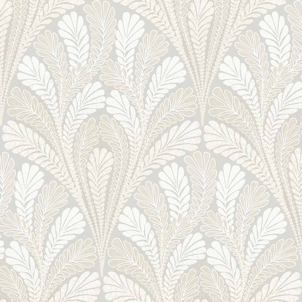 Šedá předklížená tapeta na zeď, listy DM5022, Damask, York