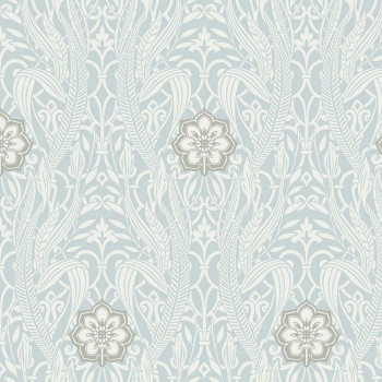 Modro-bílá předklížená tapeta - květiny, ornamenty DM4991, Damask, York