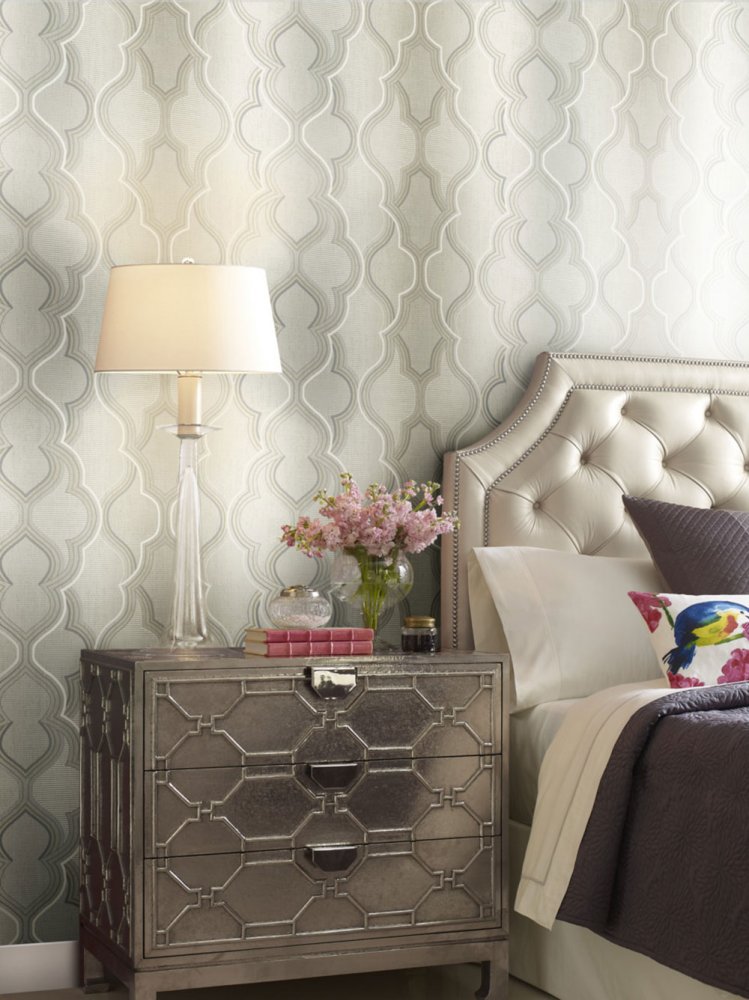 Přírodní krémová předklížená tapeta na zeď DM4941, Damask, York