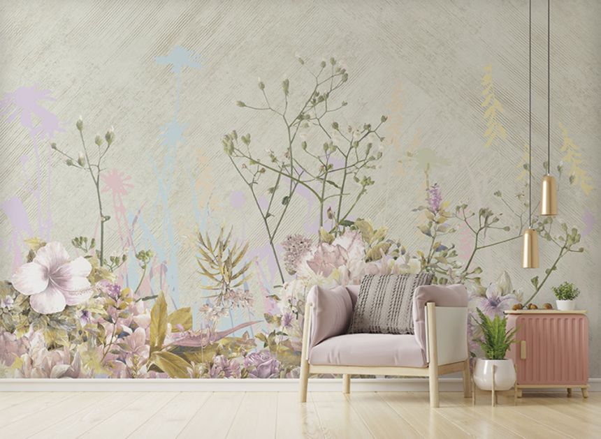 Vliesová obrazová tapeta, Květy, Z66881, 5,10 X 3 m, Satin Flowers, Zambaiti Parati