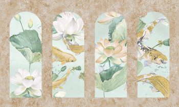 Vliesová obrazová tapeta, Podloubí s vodní plochou, Z66867, 5,10 X 3 m, Satin Flowers, Zambaiti Parati