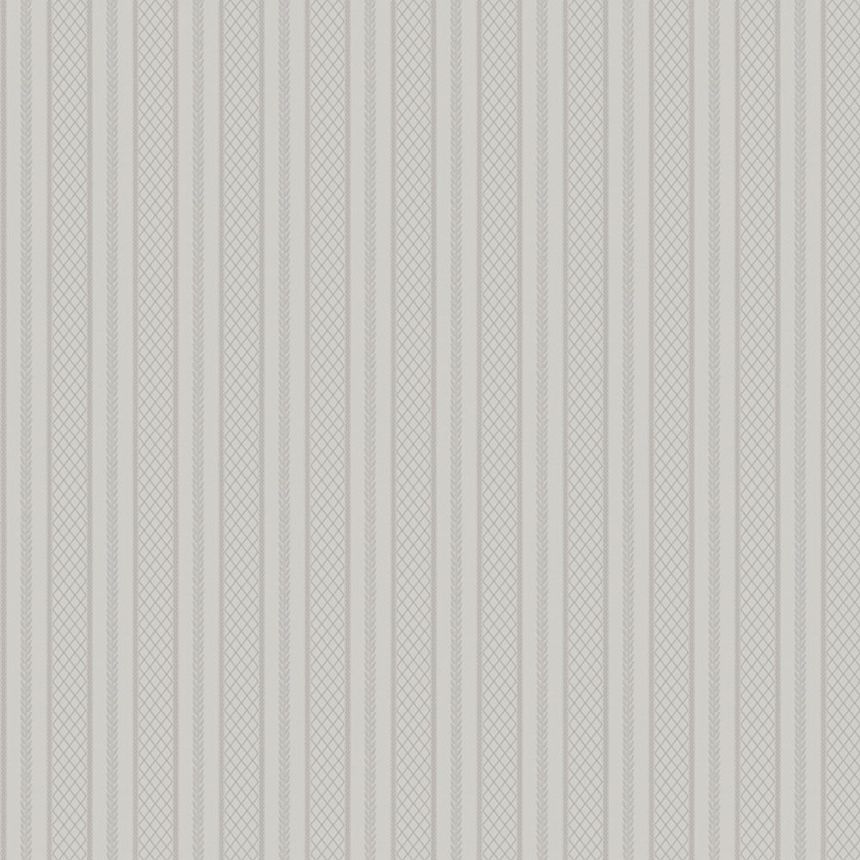 Bílá vliesová tapeta pruhy, Z66848, Satin Flowers, Zambaiti Parati