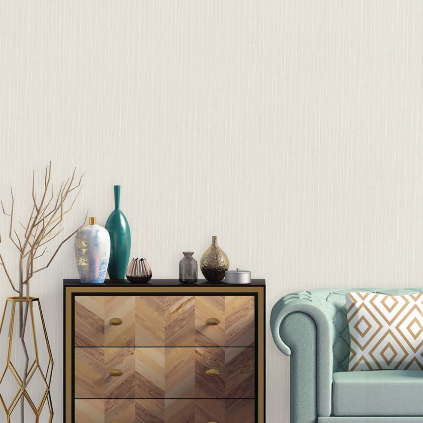 Béžová vliesová tapeta pruhy, Z66834, Satin Flowers, Zambaiti Parati