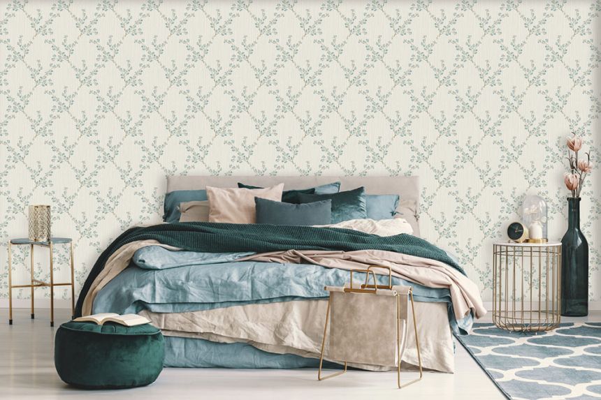 Béžová vliesová tapeta na zeď květiny, Z66833, Satin Flowers, Zambaiti Parati