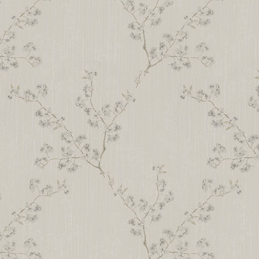 Béžová vliesová tapeta na zeď květiny, Z66832, Satin Flowers, Zambaiti Parati