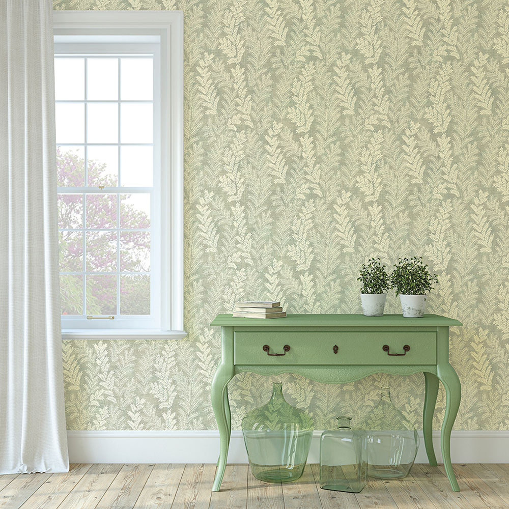 Zelená vliesová tapeta na zeď, Listy, Z66811, Satin Flowers, Zambaiti Parati