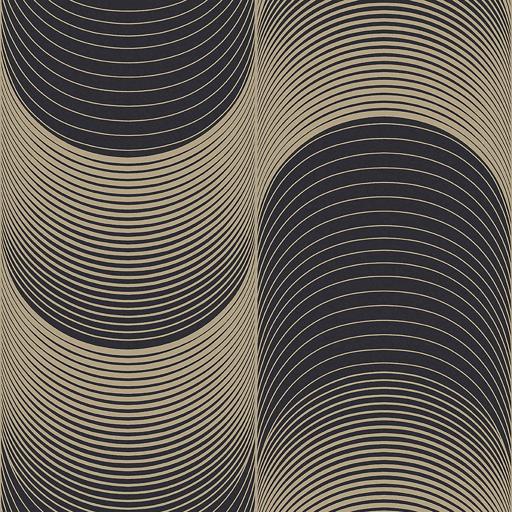 Luxusní vliesová tapetazlaté vlnky 115066 Eternal, Graham&Brown
