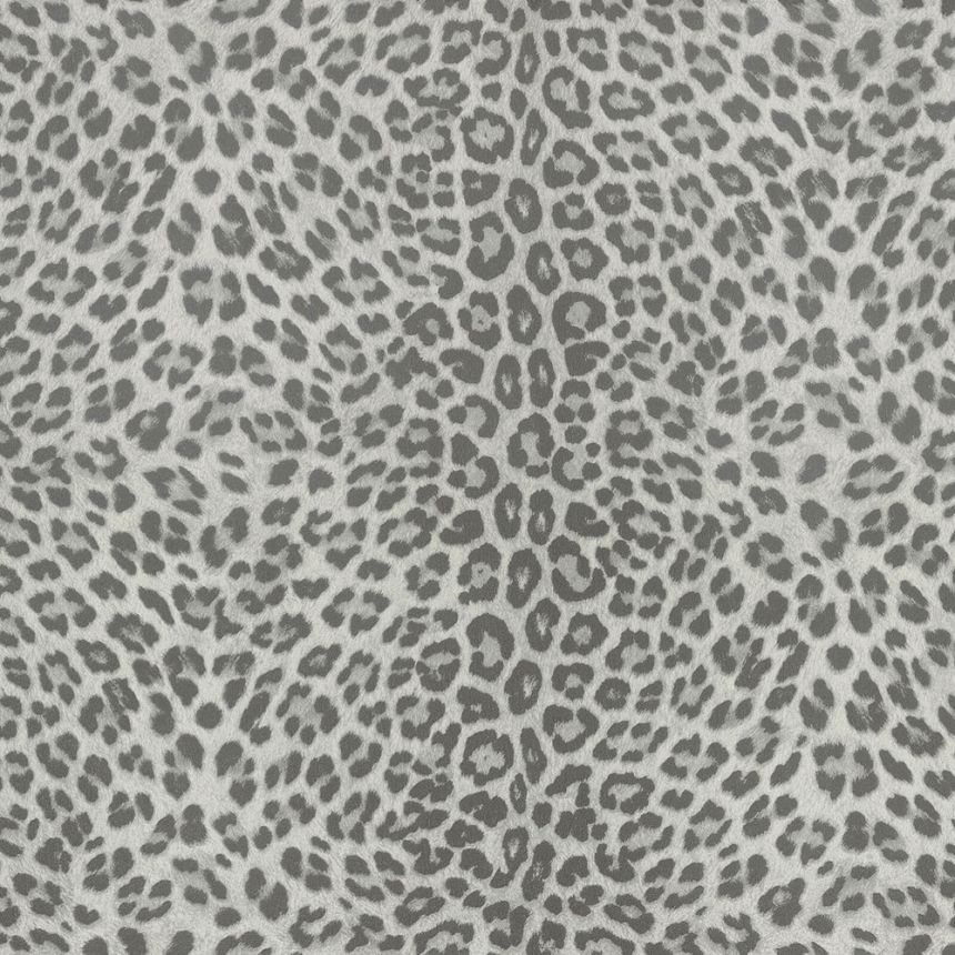 Šedá vliesová tapeta s vinylovým povrchem imitace gepardí kožešiny Z80045 Philipp Plein, Zambaiti Parati